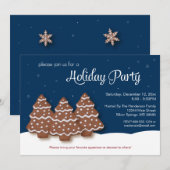 Kerstfeestdag - Blauw Kaart (Voorkant / Achterkant)