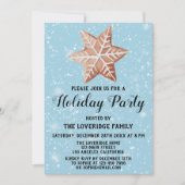 kerstfeestdag blauw sneeuw kaart (Voorkant)