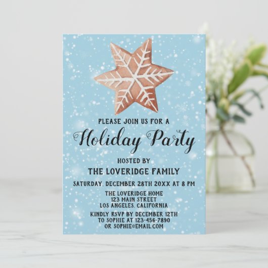 kerstfeestdag blauw sneeuw kaart (Staand voorkant)