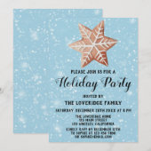 kerstfeestdag blauw sneeuw kaart (Voorkant / Achterkant)