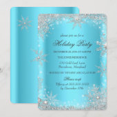 Kerstfeestdag Blauwe winter Wonderland Kaart (Voorkant / Achterkant)