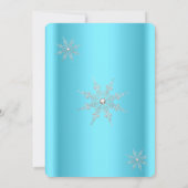 Kerstfeestdag Blauwe winter Wonderland Kaart (Achterkant)