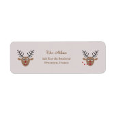 kerstfeestdag: Blush return address Etiket (Voorkant)