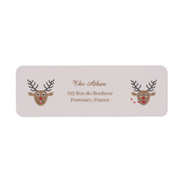 kerstfeestdag: Blush return address Etiket