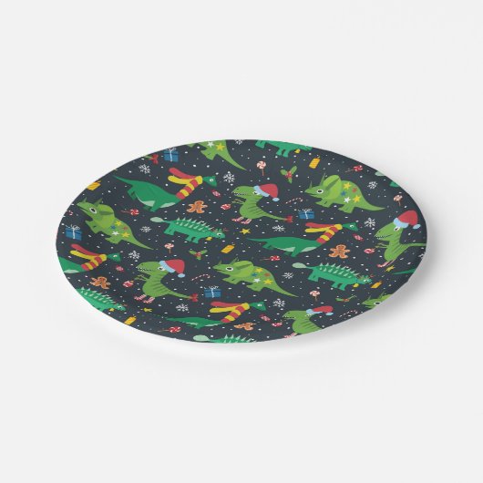 kerstfeestdag Bord deinosaur papier (Gekanteld)