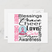 kerstfeestdag borstkanker collage feestdagenkaart (Voorkant / Achterkant)