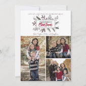 Kerstfeestdag | Botanisch | Fotokaart Feestdagenkaart (Voorkant)