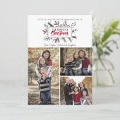 Kerstfeestdag | Botanisch | Fotokaart Feestdagenkaart (Staand voorkant)