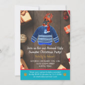 Kerstfeestdag Boxer Dog Ugly Sweater Party Kaart (Voorkant)