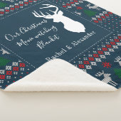 kerstfeestdag breidt patroon aan op maat sherpa deken (3/4)