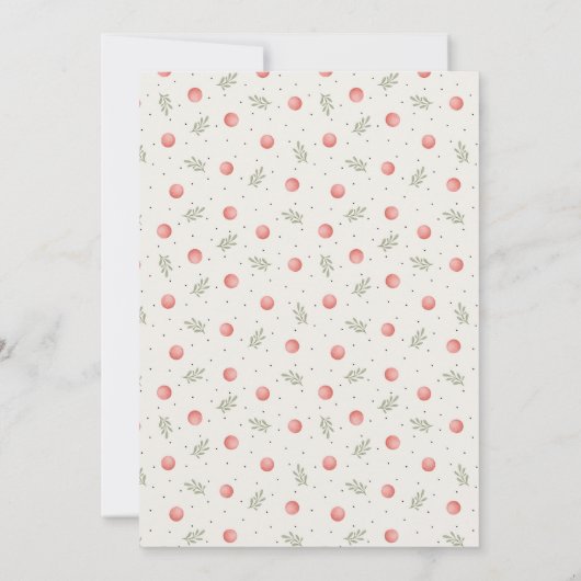 Kerstfeestdag Bridal Luncheon uitnodiging (Achterkant)