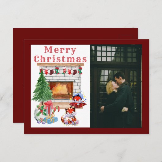 Kerstfeestdag Briefkaart (Voorkant / Achterkant)