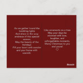 Kerstfeestdag Briefkaart (Achterkant)