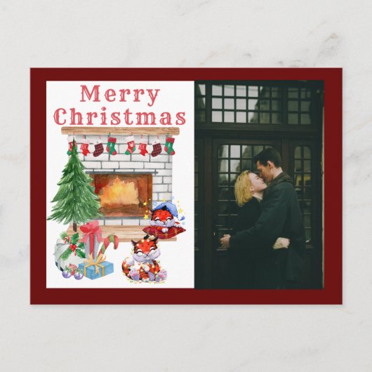 Kerstfeestdag Briefkaart (Voorkant)