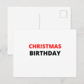 KERSTFEESTDAG BRIEFKAART (Voorkant / Achterkant)