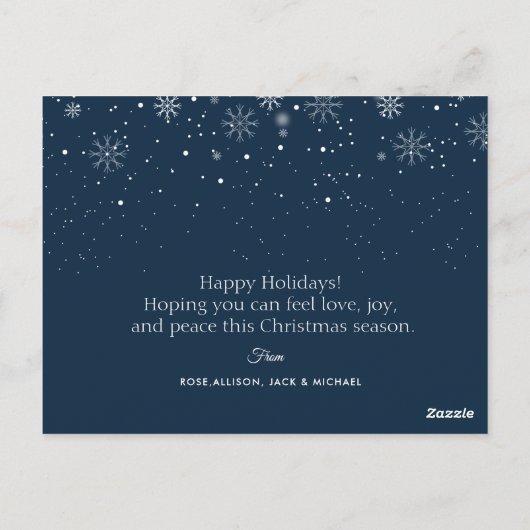 kerstfeestdag briefkaart (Achterkant)