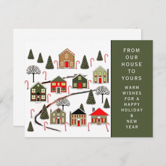 Kerstfeestdag Briefkaart (Voorkant / Achterkant)