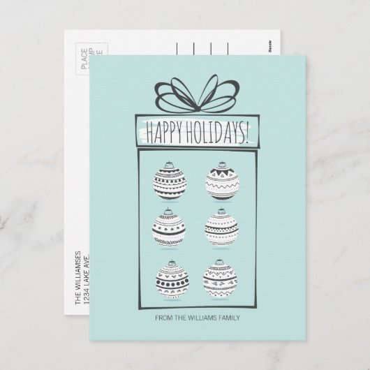 kerstfeestdag Briefkaart (Voorkant / Achterkant)