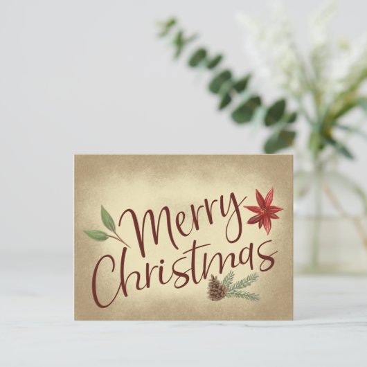  kerstfeestdag briefkaart (Staand voorkant)