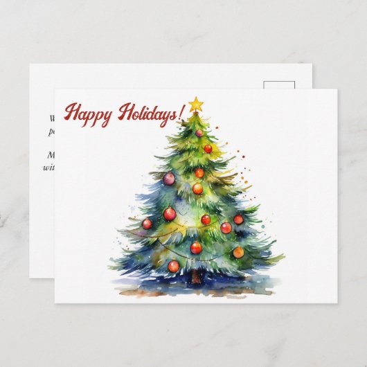 Kerstfeestdag Briefkaart (Voorkant / Achterkant)