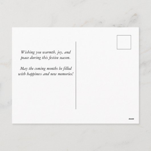 Kerstfeestdag Briefkaart (Achterkant)