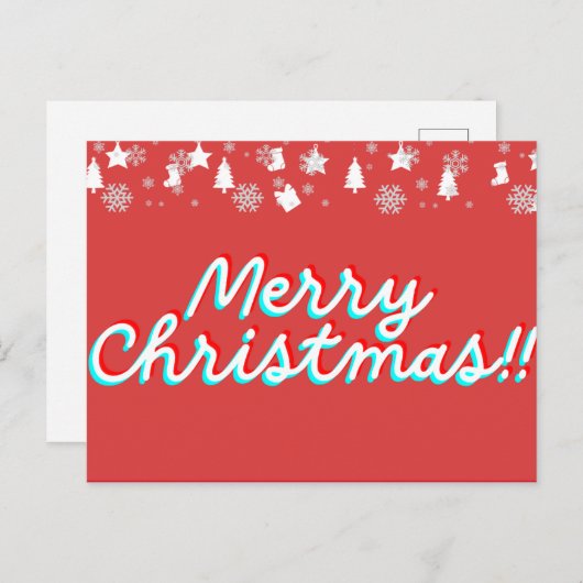 Kerstfeestdag Briefkaart (Voorkant / Achterkant)