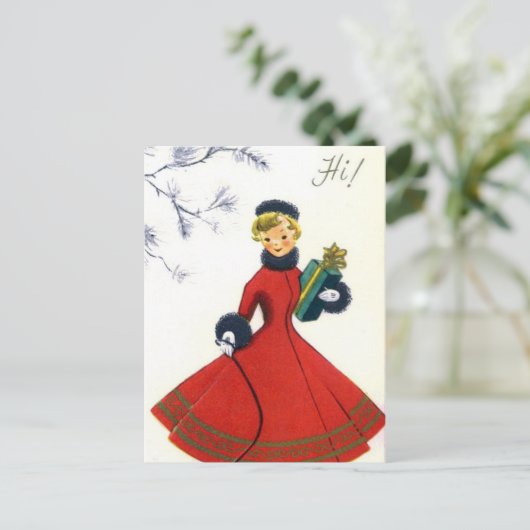  kerstfeestdag briefkaart (Staand voorkant)