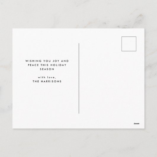 Kerstfeestdag Briefkaart (Achterkant)