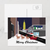 Kerstfeestdag Briefkaart in New York (Voorkant / Achterkant)