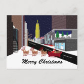 Kerstfeestdag Briefkaart in New York (Voorkant)
