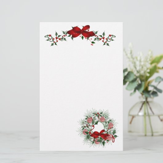 Kerstfeestdag Briefpapier (Staand voorkant)