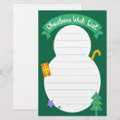 kerstfeestdag briefpapier (Voorkant / Achterkant)
