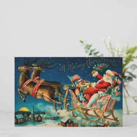 kerstfeestdag briefpapier (Staand voorkant)