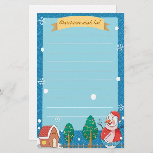 kerstfeestdag briefpapier (Voorkant / Achterkant)