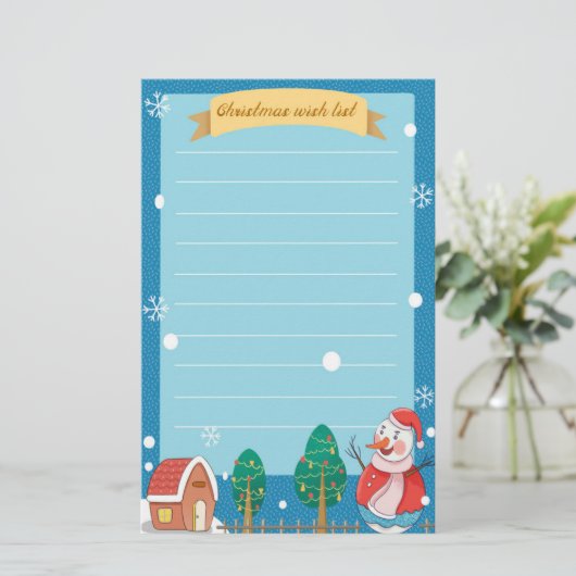 kerstfeestdag briefpapier (Staand voorkant)