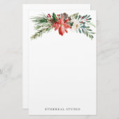 Kerstfeestdag Briefpapier papier voor de winter Fl (Voorkant / Achterkant)