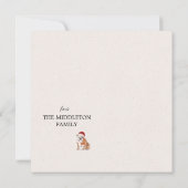 Kerstfeestdag Bull Dog Merry Bright Greeting (Achterkant)