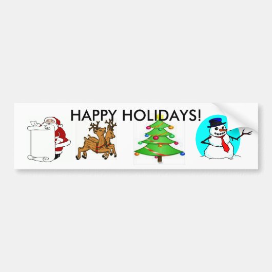 Kerstfeestdag Bumpersticker (Voorkant)