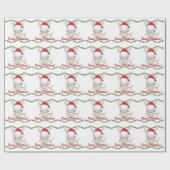 Kerstfeestdag Bunny Cadeaupapier (Vlak)