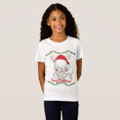 Kerstfeestdag Bunny T-shirt (Voorkant volledig)