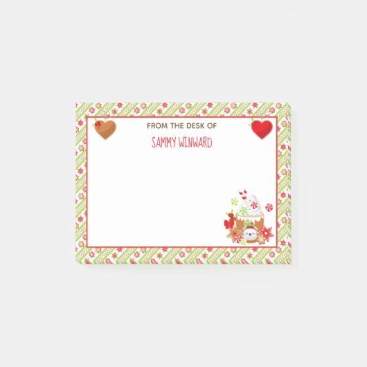 kerstfeestdag cacao en koekjes groene post-it post-it® notes (Voorkant)