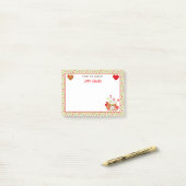 kerstfeestdag cacao en koekjes groene post-it post-it® notes (Op bureau)