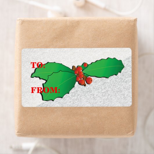 kerstfeestdag cadeau Label Sjabloon (Insitu)