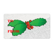 kerstfeestdag cadeau Label Sjabloon (Voorkant)