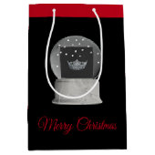 kerstfeestdag cadeau Miss America Snow Wereldbol Medium Cadeauzakje (Voorkant)