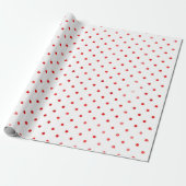 kerstfeestdag cadeau rood poka dot moderne cadeau cadeaupapier (Uitgerold)