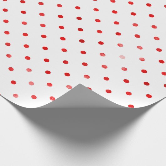 kerstfeestdag cadeau rood poka dot moderne cadeau cadeaupapier (Hoek)
