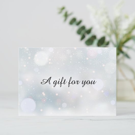 kerstfeestdag cadeaubon (Staand voorkant)