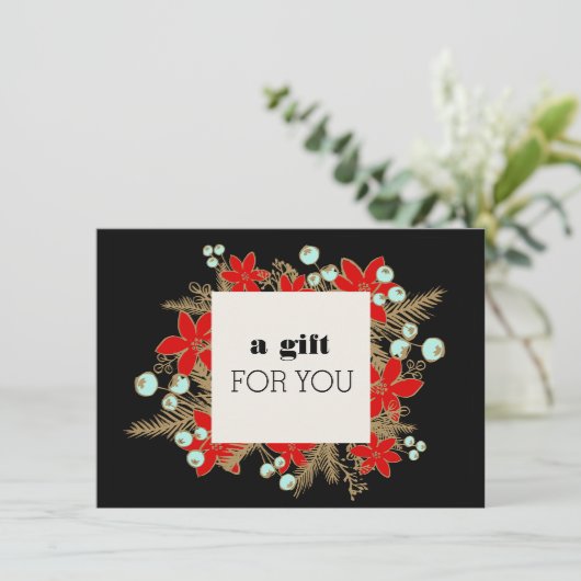 Kerstfeestdag, cadeaubon (Staand voorkant)