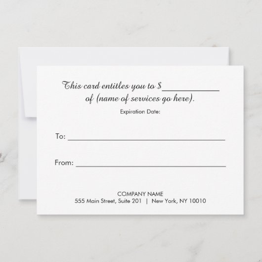 Kerstfeestdag, cadeaubon (Achterkant)